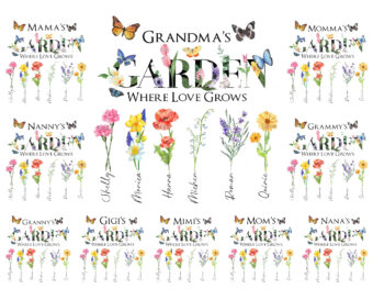 Personalized Mother's Day Garden Png, Gift For Mom Png