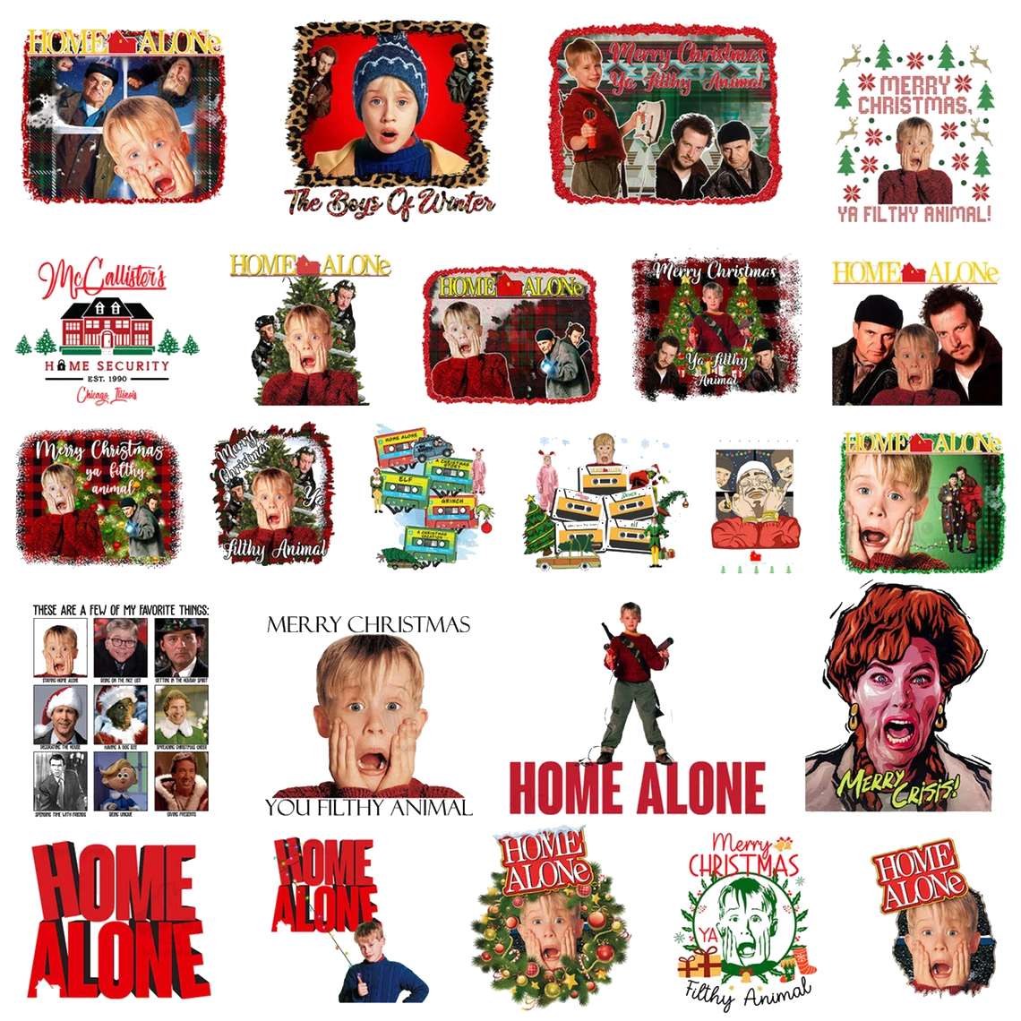 Christmas Kevin Png Bundle, McCalister's Home Security Png