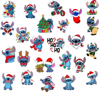 Disney Stitch Christmas Svg, Lilo and Stitch Xmas Holiday Svg