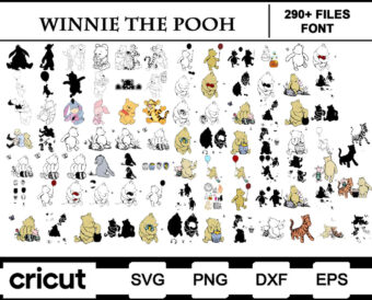 Retro Winnie The Pooh Digital File Svg Png Classic Pooh Ultimate Bundle Svg