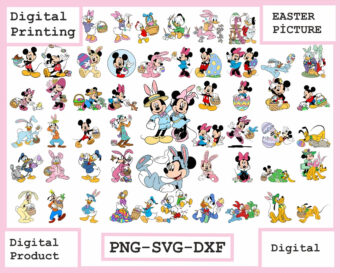 Bundle Disney Easter Svg Png, Mickey Easter Svg for Cricut