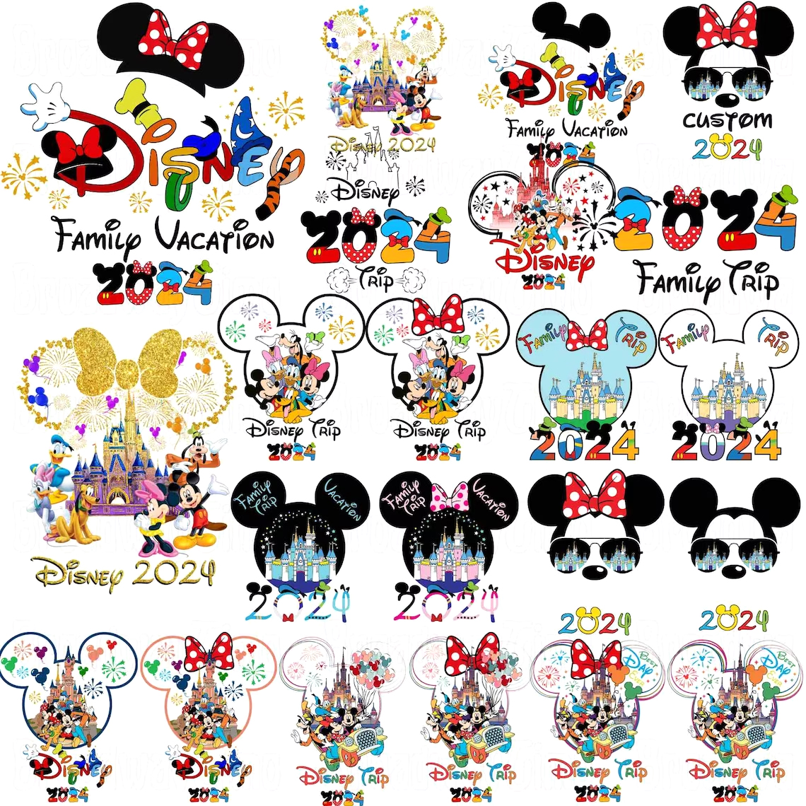 Bundle Disney Family Trip 2024 Svg, Mickey Vacation 2024 Png