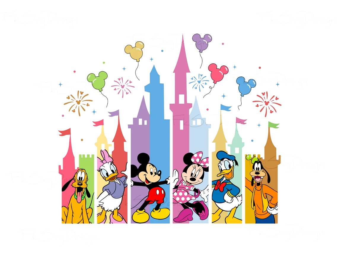 Magic Kingdom Castle Png Bundle, Disney Princess Trip Png, Princess Castle Png Files, Disney Family Trip Png
