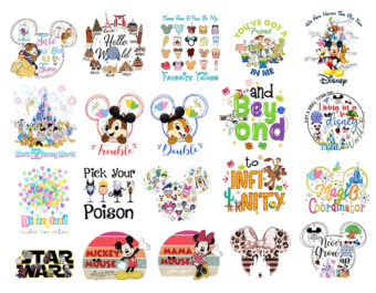 Disney Family Trip Png Bundle, Mickey Drinks And Foods Png